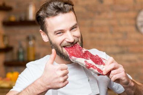 eating raw steak